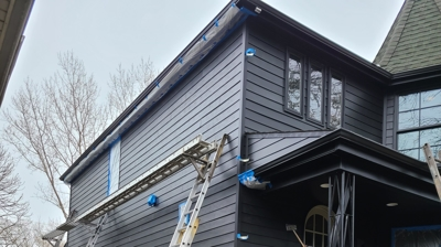 Painted Hardie board siding